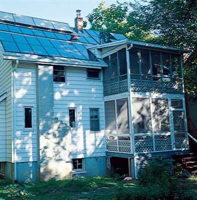 Thirty-six PV panels provide 70 percent of the needed electricity.